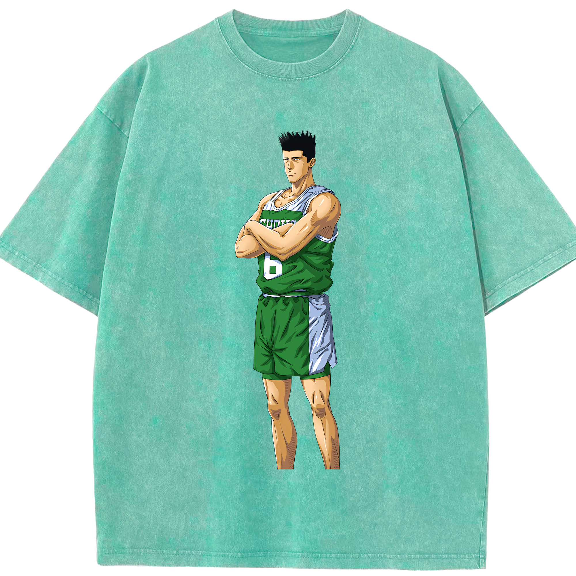 （画像用） SLAM DUNK／スラムダンク 綿100% ヴィンテージ風 半袖Tシャツ（フロントプリント）